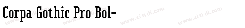 Corpa Gothic Pro Bol字体转换